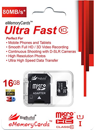 BigBuild Technology - Scheda di memoria ultra veloce 80 MB/s per Huawei 16 Gb