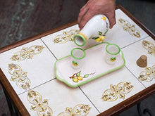 Carica l&#39;immagine nel visualizzatore di Gallery, Set &#39;Limoncello&#39;: vassoio piccolo dipinto a mano+bottiglia con scritta... - Ilgrandebazar