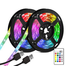 Carica l&#39;immagine nel visualizzatore di Gallery, Strisce LED USB, Retroilluminazione TV da 7 M (2X.3.5M) con 16 colori e...