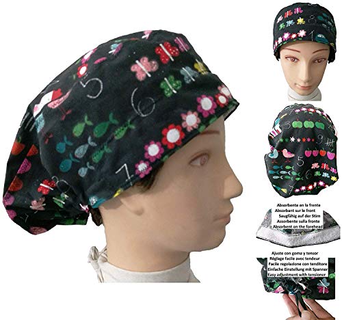cappello chirurgico donna Slate Per capelli lunghi Con striscia assorbente... - Ilgrandebazar