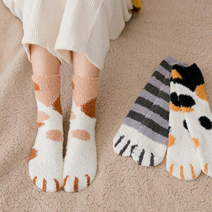 Calze Gatto Collant Donna 6 paia di artigli da gatto invernali Calzini da... - Ilgrandebazar