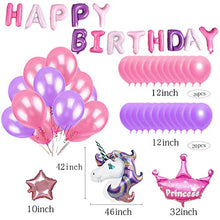 Carica l'immagine nel visualizzatore di Gallery, MMTX Decorazioni per Feste Unicorno, con 2pcs Enorme Palloncino Viola - Ilgrandebazar