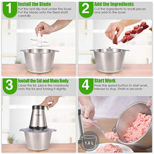 Carica l&#39;immagine nel visualizzatore di Gallery, homgeek Tritatutto da Cucina Elettrico, Frullatore Multifunzione... - Ilgrandebazar