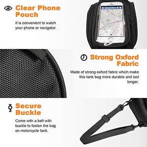 Motociclo Borse serbatoio - Oxford borsa con sacco nero per motocicletta -...
