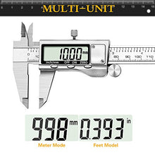 Carica l'immagine nel visualizzatore di Gallery, Calibro Digitale - JUNING Caliper metrico da 150mm elettronico in acciaio A