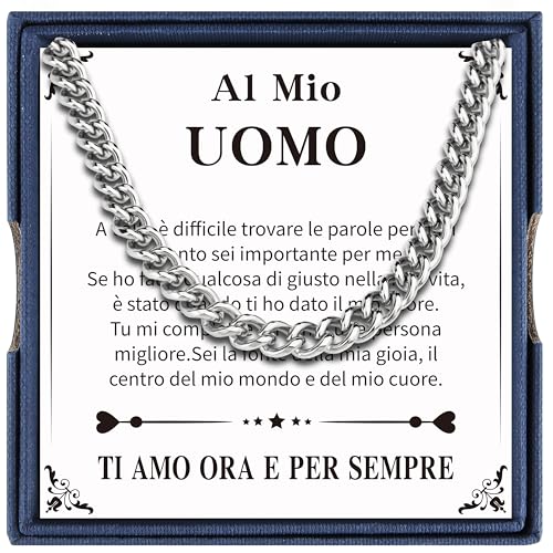 Merclix Regali Per Lui Natale Collana Uomo Idea Regalo Fidanzato Compleanno Amore Regalo Per Lui Regalo Marito Idee Regalo Uomo Compleanno Regalo Anniversario Per Lui Regalo Anniversario Matrimonio