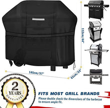 Carica l'immagine nel visualizzatore di Gallery, Copertura Barbecue, Impermeabile Telo Protettivo per BBQ Grill Antivento, Resistente agli Strappi Copertura per Barbecue da Esterno, Anti Polvere Neve Pioggia Sole raggi UV (145 x 61 x 112 cm)