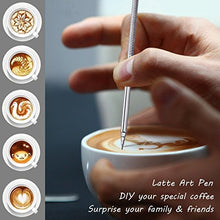 Carica l'immagine nel visualizzatore di Gallery, Acciaio inossidabile tazza di latte, bricco da latte 350 ml Handheld caffè...