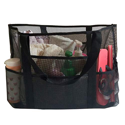 EXTSUD Borsa da Spiaggia con Chiusura a Zip Multitasche Grande a Rete...
