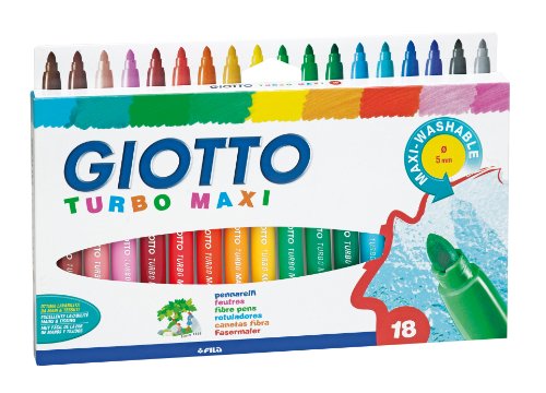 Giotto Astuccio Pennarelli Turbo Maxi 18 Pezzi - Ilgrandebazar