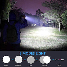 Carica l'immagine nel visualizzatore di Gallery, Torcia LED USB Ricaricabili, Potente 4000 Lumen XHP50 Militare...