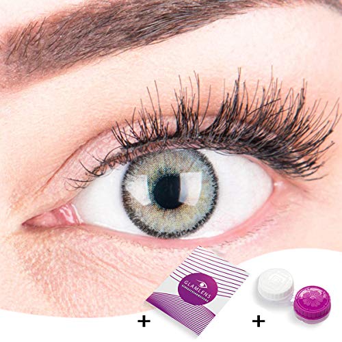 GLAMLENS Lenti a contatto colorate grigio Mirel Grey - mensili - con porta...