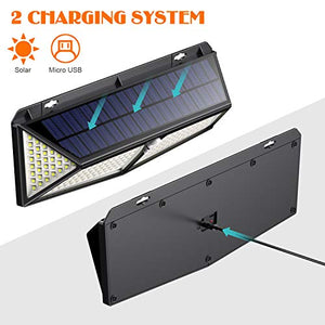 Luci Solari Esterno,【288LED-USB Ricaricabile】VOOE Lampade a led da...