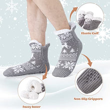 Carica l&#39;immagine nel visualizzatore di Gallery, WOTENCE Calze Uomo Invernali Calze a Pantofola Antiscivolo Termiche, Calzini Termici Calde Pile Natalizi, Regalo Uomo Natale Regalo (Christmas Tree)