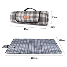 Carica l'immagine nel visualizzatore di Gallery, Sekey Coperta da Picnic Impermeabile Esterna con 200*170cm, Griglia grigia