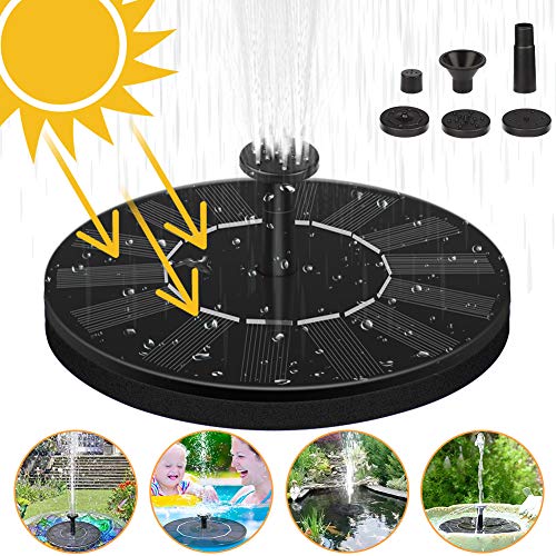 Fontana Solare, 1.4W Solare Pompa con 4 Ugelli, da Nero