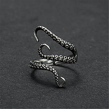 Carica l&#39;immagine nel visualizzatore di Gallery, BODYA Punk Gotico in Acciaio Inox Octopus Tentacle Ring Squid Kraken... - Ilgrandebazar
