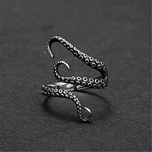 BODYA Punk Gotico in Acciaio Inox Octopus Tentacle Ring Squid Kraken... - Ilgrandebazar