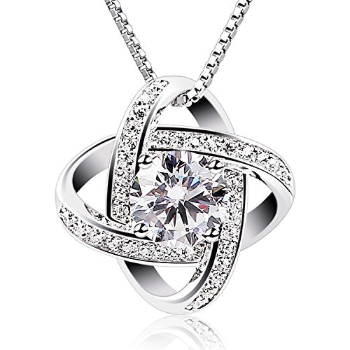 B.Catcher Collana con pendenti gemelli in zircone cubico ed argento 92