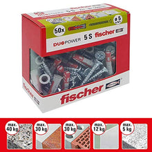 Carica l&#39;immagine nel visualizzatore di Gallery, Fischer 50 Tasselli Duopower con Vite, 6 x 30 mm, per Muro pieno, 6 x 30 mm - Ilgrandebazar