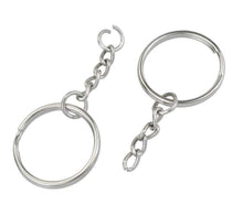 Carica l'immagine nel visualizzatore di Gallery, Ericotry 50pz rotondo in acciaio INOX piatto portachiavi 3,5 cm, Silver - Ilgrandebazar