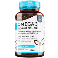 Carica l&#39;immagine nel visualizzatore di Gallery, Omega 3 Olio di Pesce da 2000 mg - 660 EPA e 440 DHA - Capsule gel...