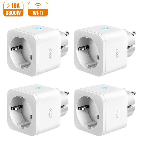 Presa Intelligente WiFi 16A Smart Plug Zoozee Wireless Pack 4