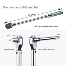 Carica l&#39;immagine nel visualizzatore di Gallery, AKM - Chiave dinamometrica per auto/moto, 20-210 NM, 12,6 Drehmomentschlüssel - Ilgrandebazar