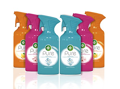 Air Wick Pure Spray Deodorante Ambiente Cassa Mista, 6 Confezioni da 250 ml - Ilgrandebazar