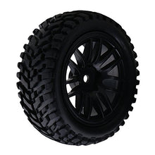 Carica l'immagine nel visualizzatore di Gallery, BQLZR RC 1:10 Wheel Rim Rubber Tyre Tires for Off-Road Vehicle Black Pack of... - Ilgrandebazar