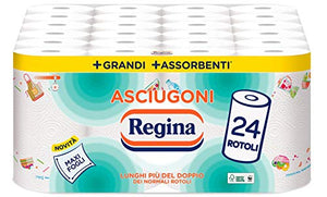 Regina Asciugoni New, Carta Cucina-24 Rotoli, 24 unità