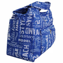 Carica l&#39;immagine nel visualizzatore di Gallery, Aqua Di Mare Borsa Tonda Stampata Nero M, Royal Blue