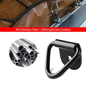 Set Di 8 Anelli Di Ancoraggio In Acciaio Inox – D-Ring Da 200 Kg Per Rimorchi, Barche E Moto, Con Mini Cacciavite Incluso