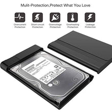 Carica l&#39;immagine nel visualizzatore di Gallery, GeekerChip 2.5 inch USB 3.0 HDD SSD Case Esterno per Disco Rigido Nero