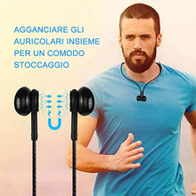 Carica l&#39;immagine nel visualizzatore di Gallery, GUUVOR Auricolari,Cuffie Magnetici Sport,Auricolari in-Ear con...