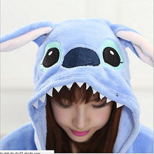 Carica l&#39;immagine nel visualizzatore di Gallery, Pigiama Kigurumi Tuta Costume Animale per Altezza 159cm-168cm/M, Stitch Blu