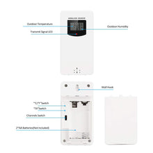 Carica l&#39;immagine nel visualizzatore di Gallery, Kalawen Trasmettitore Sensore Meteo Esterno Wireless Temperature Bianco - Ilgrandebazar