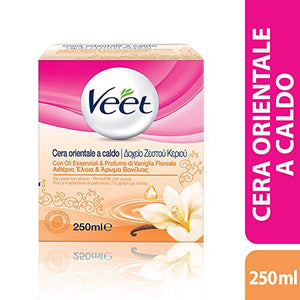 Veet Cera Orientale a Caldo con Oli Essenziali, 250 ml