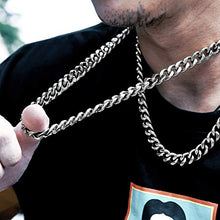 Carica l&#39;immagine nel visualizzatore di Gallery, KRKC&amp;CO Collana Cubana in Acciaio 12mm Hip Hop a Catena 14k... - Ilgrandebazar