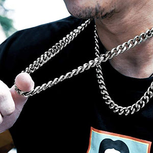 KRKC&CO Collana Cubana in Acciaio 12mm Hip Hop a Catena 14k... - Ilgrandebazar