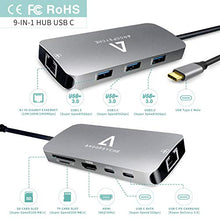 Carica l'immagine nel visualizzatore di Gallery, Hub USB C Porte 9 in 1 Adattatore HDMI, C HDMI con...