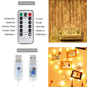 Yizhet Luci per Tende 3x3m 300 LED Tenda con Catena di Warm white 3m - Ilgrandebazar