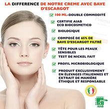 Carica l&#39;immagine nel visualizzatore di Gallery, 100ml. Bio Crema con Bava di Lumaca al 65% e Acido Ialuronico PURO 100%+Vitamina C/E. Con Ingredienti a Nota Azione Antietà, Cicatrizzante e Antimacchia per Viso, Collo e Contorno Occhi. Made in Italy