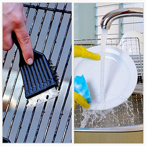 Sanery, Set di 5 tappetini antiaderenti riutilizzabili per 40x33cm, Nero
