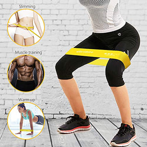 Gritin Elastici Fitness, [Set di 5] Banda Verde - Blu - Giallo - Rosa - Nero