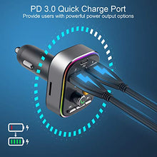 Carica l&#39;immagine nel visualizzatore di Gallery, Trasmettitore Bluetooth per Auto, HOLALEI FM Transmitter Bassi...