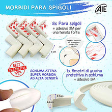 Carica l&#39;immagine nel visualizzatore di Gallery, Paraspigoli bambini AIE + 5 Metri Protezione Spigoli, 8 Bianco / White - Ilgrandebazar