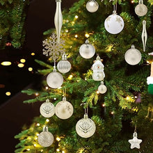 Carica l'immagine nel visualizzatore di Gallery, NINGESHOP Palline di Natale 70pz Decorazioni Albero di Natale,Palline per Albero di Natale addobbi Natalizi in Argento e Bianca,Palline Albero di Natale,Regalo Natale Decorazioni Natalizie per la Casa
