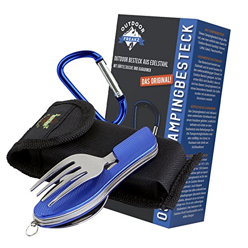 OUTDOOR FREAKZ Posate in Acciaio Inossidabile da 107 x 38 x 29 mm, blu - Ilgrandebazar