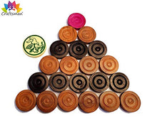 Carica l&#39;immagine nel visualizzatore di Gallery, Carrom Moneta Set da 24 Monete Legno Di Sheesham Champion carrom monete +... - Ilgrandebazar
